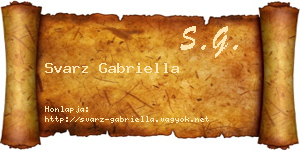 Svarz Gabriella névjegykártya