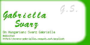 gabriella svarz business card